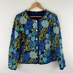 ISAACMIZRAHI LIVE! Limited Edition Heavily Embroidered Floral Button Up Jacket